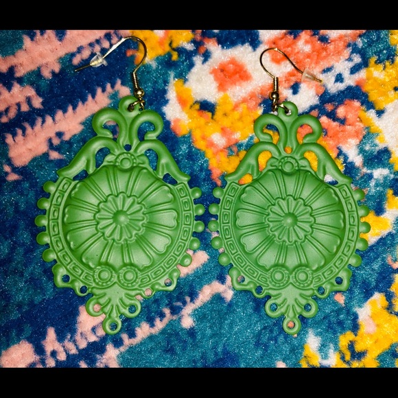 Funky Metal Dangling Earrings - Picture 4 of 4